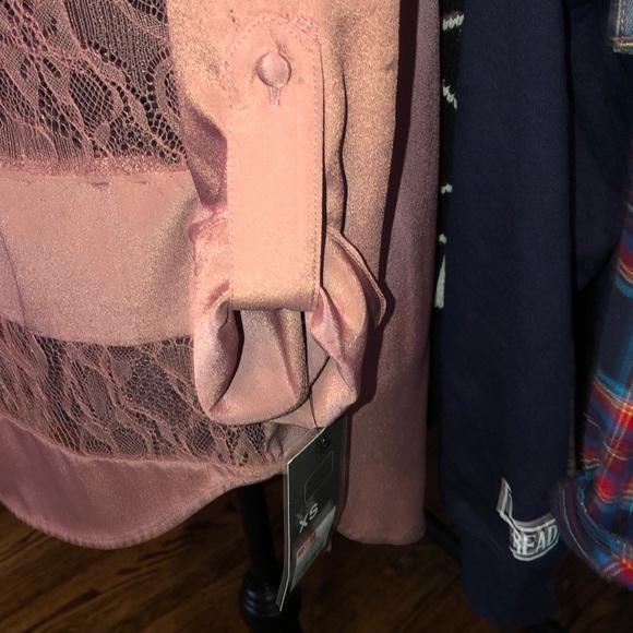 Mossimo Supply Co. Button front lace blouse - Picture 3 of 8